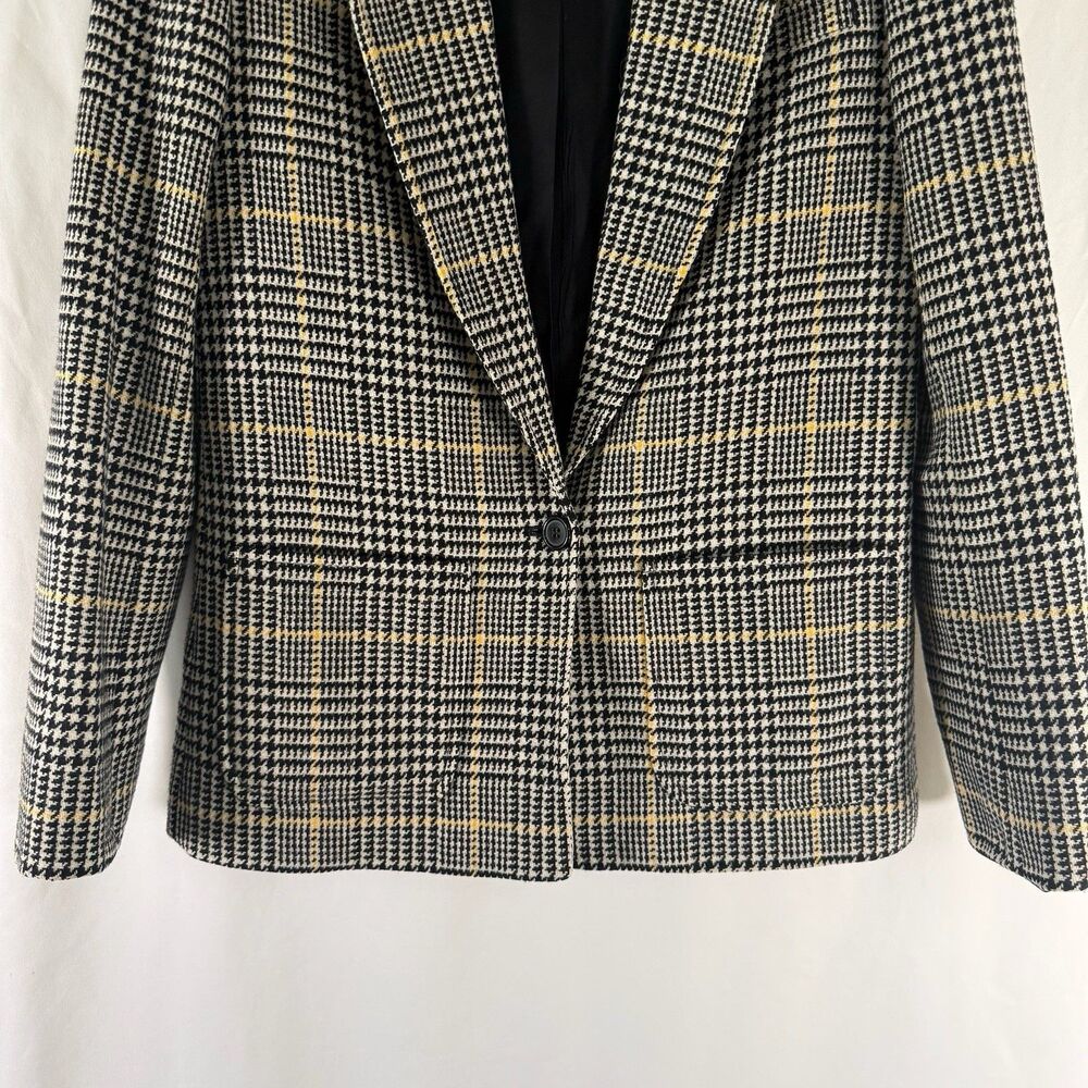 Pendleton Wool Blazer Women's 10 White Black Single Button Front Pockets - Picture 5 of 11